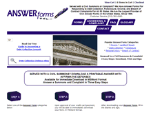 Tablet Screenshot of answerforms.com